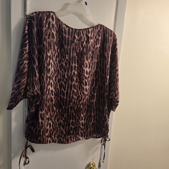 Michael Kors Vintage Grung Animal Print 3/4 Sleeve Blouse - Size XL - Picture 13 of 13